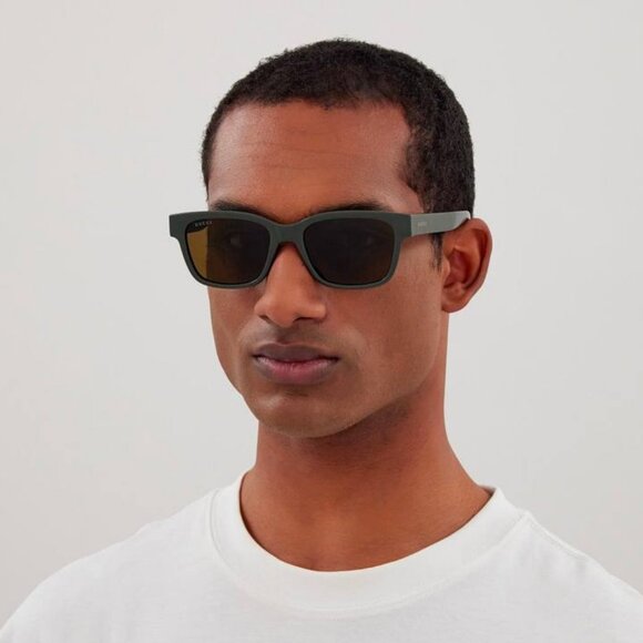 Gucci GG1716S 001 Square Sunglasses - Black/Grey - Picture 3 of 10